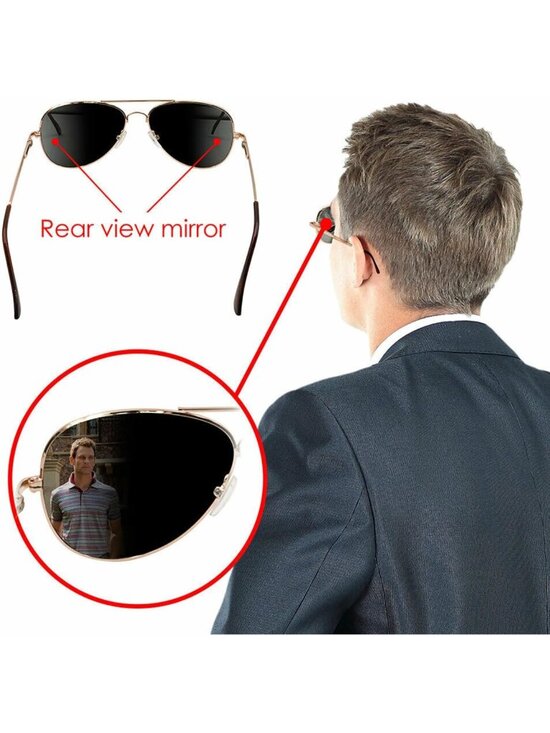UV Protection Rearview Spy Sunglasses for Cyclists, Bikers & Commuters - Large main image 6
